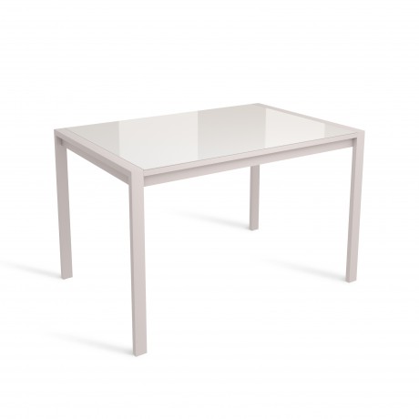 ЛОФТ стол раздвижной со стеклом Латте/Капучино